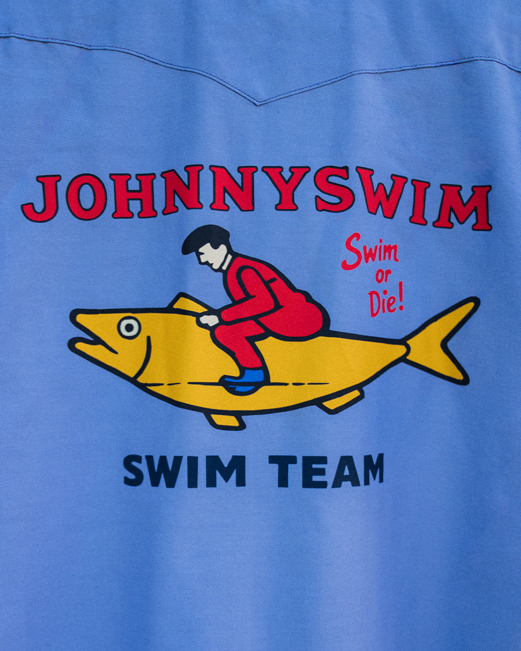 "Swim or Die" Vintage Blue Button Down - One of One