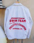 "Burbank Swim Meet" Vintage White Jacket - One of One