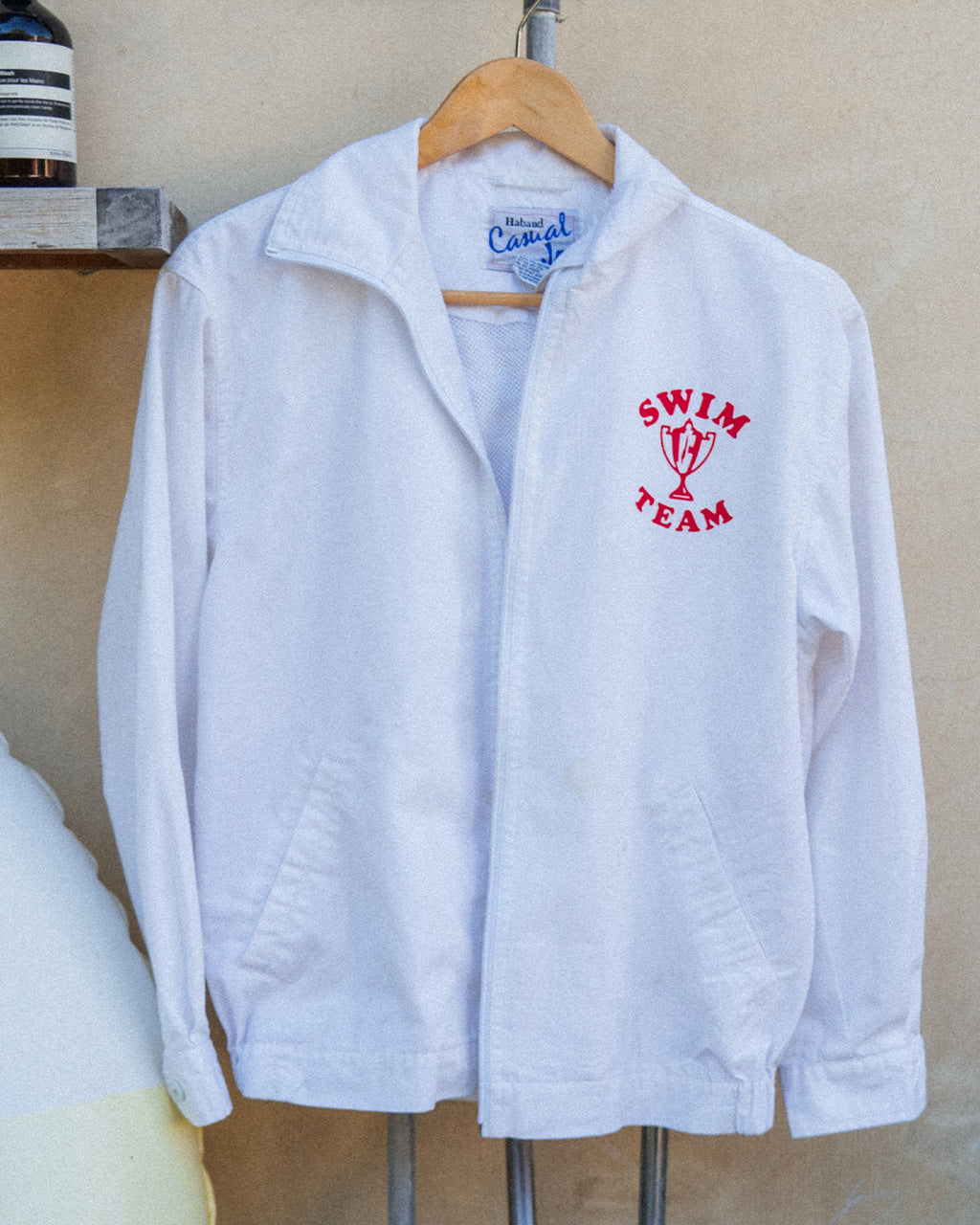 "Burbank Swim Meet" Vintage White Jacket - One of One