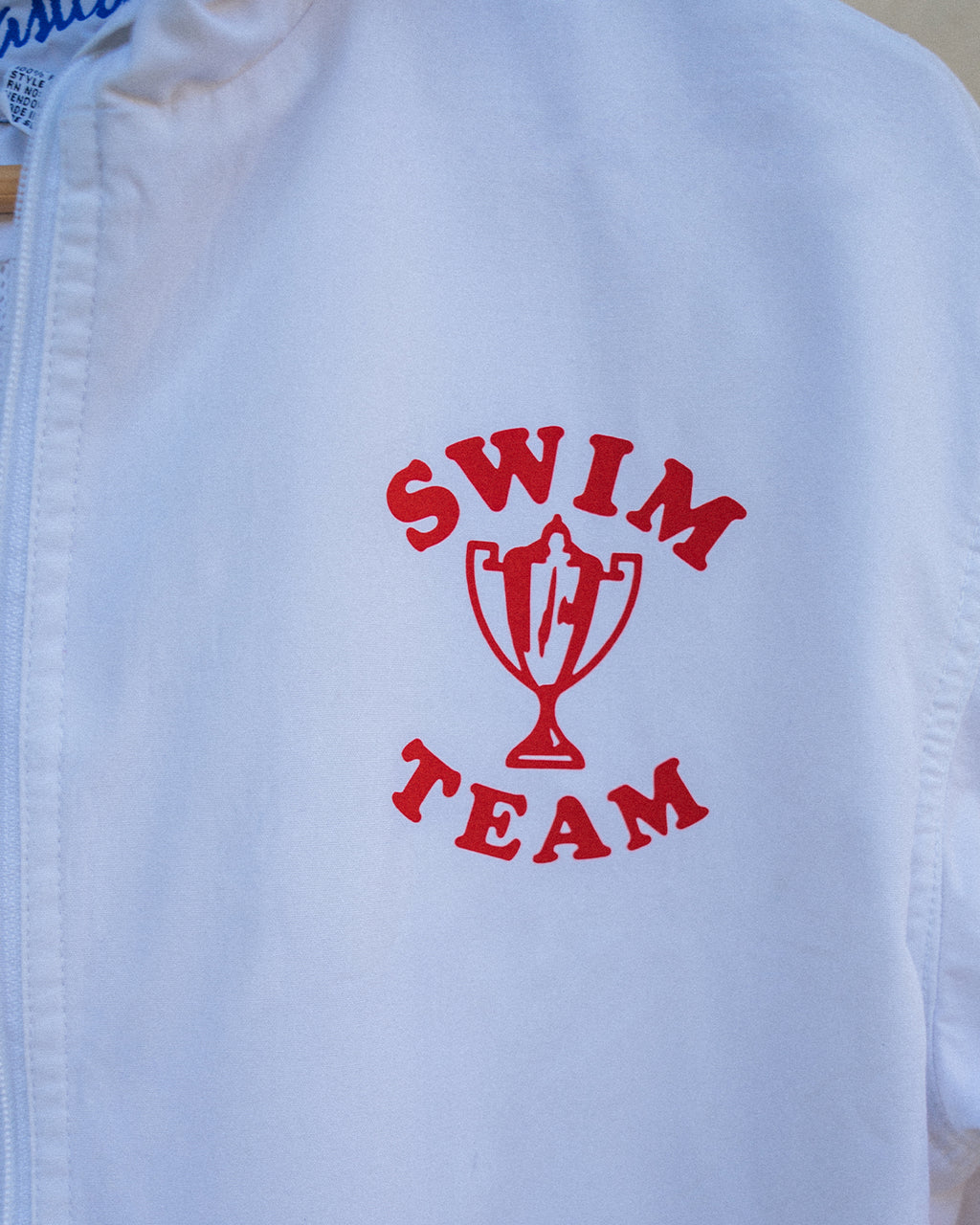 "Burbank Swim Meet" Vintage White Jacket - One of One