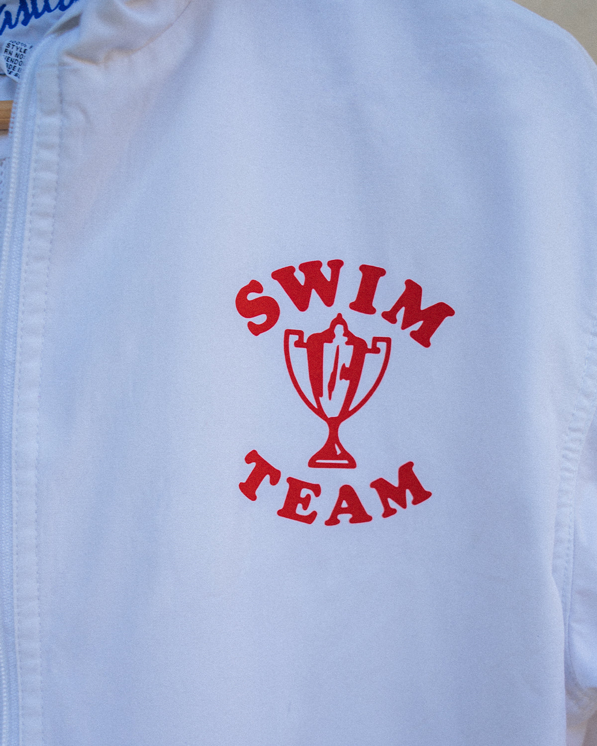 "Burbank Swim Meet" Vintage White Jacket - One of One